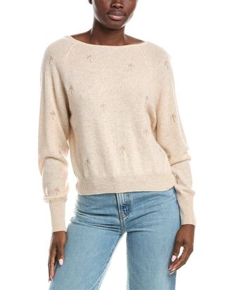 Brodie Embroidery Palm Twist Cashmere Sweater