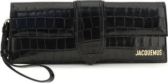 Jacquemus Le Bambino Croc-effect Leather Clutch Bag