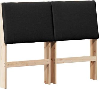 vidaXL Upholstered Headboard Black 120 cm Solid Pine Wood vidaXL