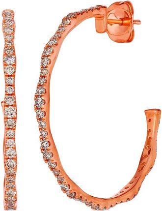 Le Vian 14K Rose Gold 1.04 Ct. Tw. Diamond Hoop Earrings