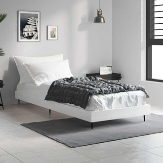 vidaXL Estructura De Cama Madera De Ingenier&iacute;a Blanca 75x190 Cm Vidaxl