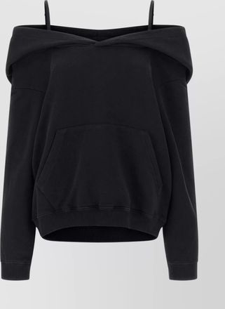 Maison Margiela cotton off-shoulder hoodie