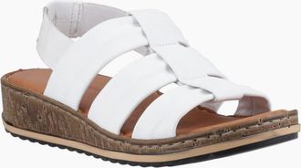 Hush Puppies Womens Eden Womens Wide Fit Sandals - White - Size: 4