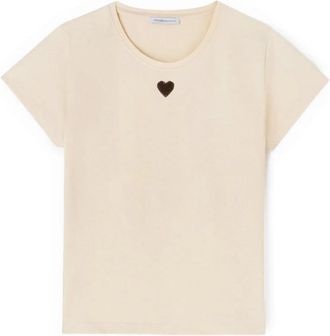 Motivi T-Shirts - Dames - T-shirts - Beige - S - Katoen - Tops