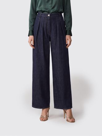 Dries Van Noten High-Waisted Pleated Palazzo Jeans in Cotton Denim
