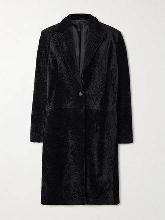Toteme Cappotto In Shearling Classic - Nero
