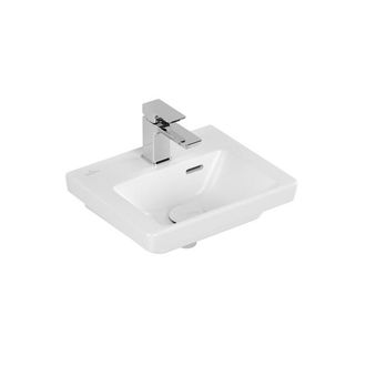 Villeroy & Boch Subway 3.0 fontein - 37x305cm - 1 kraangat - met overloop CeramicPlus - Stone White (mat wit)
