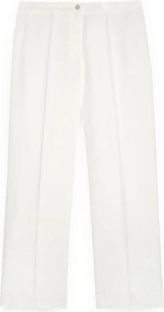Fiorella Rubino Wijde broek - Dames - Wijde Broeken - Wit - XL - Polyester - Broeken