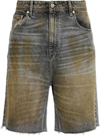 44 Label Group Denim shorts met vintage-effect - Heren - Denim shorts - Grijs - S - Denim - Korte Broeken