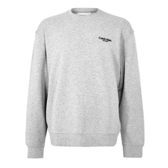 Calvin Klein Heren Crew Neck Regular Sweatshirt (Heide Grijs)