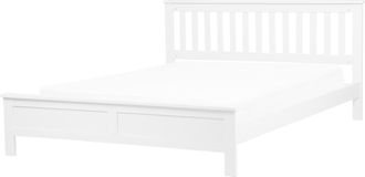 Beliani Beliani - Cama De Madera De Pino Blanca 160 X 200 Cm Estilo Escandinavo Mayenne
