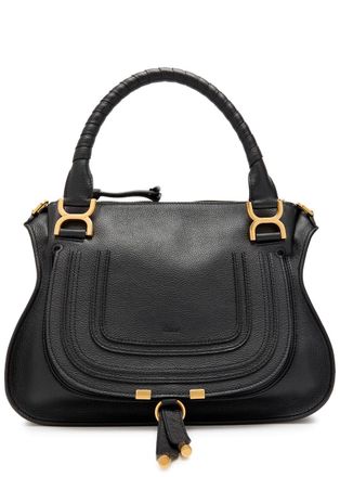 Chlo&eacute; Marcie Medium Grained Leather Tote bag - Black - One Size