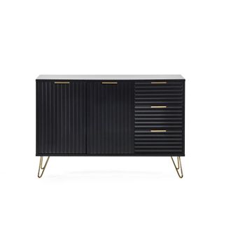 Julian Bowen Murano Large Sideboard 1.2m - Matt Black - Julian Bowen | TJ Hughes