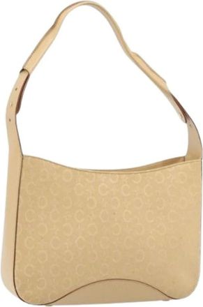 Celine Pre-owned Shoulder Bags, female, Beige, Size: ONE SIZE Pre-owned Macadam Canvas Shoulder Bag