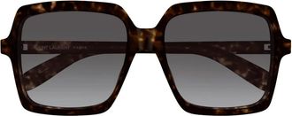 Saint Laurent Zonnebril vierkant - Dames - Zonnebrillen - Bruin - 56 MM - Accessoires