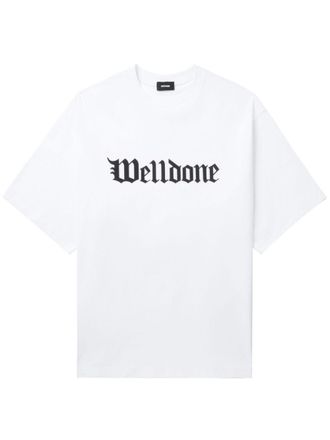 【関税込み】We11done ホワイト Wrinkled Muffler Tシャツ We11done: White Wrinkled Muffler T-shirt | SSENSE 日本