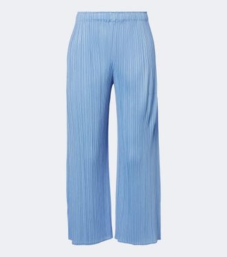 Pleats Please Issey Miyake Monthly Colors: August pleated wide-leg pants