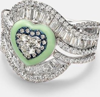 Kamyen Jewellery Anello in oro bianco 18kt con diamanti