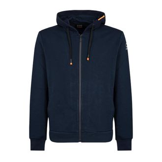 Suns Hoodies & sweatvesten, Heren, Blauw, L, Katoen, Marzio Zip Hoodie
