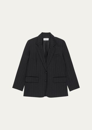 WE-AR4 The Diana Pinstriped Single-Breasted Blazer