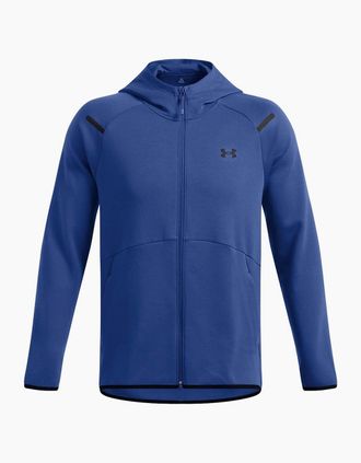 Under Armour Mens Unstoppable Fleece Full Zip Hoodie - Blue - Size: 42