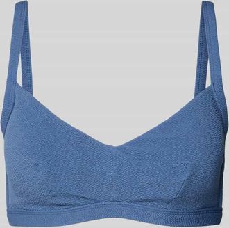 Barts High Support Bikini-Oberteil mit V-Ausschnitt Modell Saltoty in Blau, Gr&ouml;&szlig;e 40