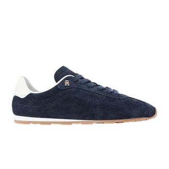 Tommy Hilfiger Sneakers, female, Blue, Size: 10 US Low-Top Suede Sneakers