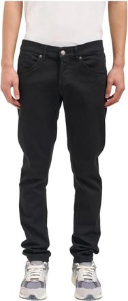 Dondup George Jeans - Heren - Slim Fit Jeans - Zwart - W38 - Katoen - Jeans