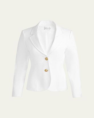 Alice & Olivia Iana Denim Sculpted Blazer