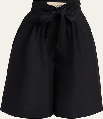 Valentino Garavani Bow-Waist Bermuda Shorts