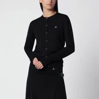 Vivienne Westwood Cardigan con logo Orb nero