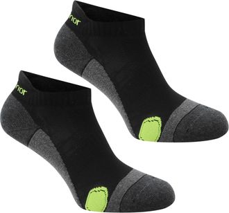 Karrimor Mens 2 Pack Running Socks Footwear Accessories Black/Fluo Mens 7-11