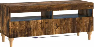 vidaXL Mueble De Tv Led Roble Ahumado Madera De Ingenier&iacute;a Vidaxl