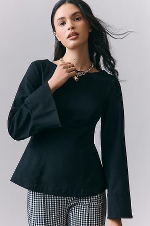 Maeve Flare-Sleeve Backless Top