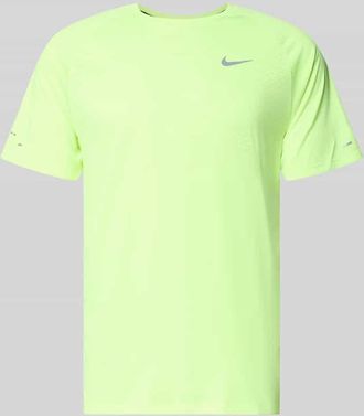 Nike Funktionsshirt mit Logo und Rundhalsausschnitt Modell Stride in Neon Gelb, Gr&ouml;&szlig;e XXL