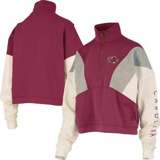 Pressbox Womens Pressbox Garnet South Carolina Gamecocks Ferrara Color Block Quarter-Zip Sweatshirt at Nordstrom, Size Medium