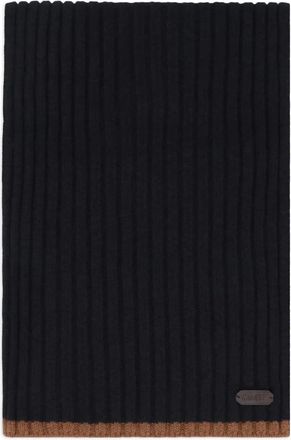 Moorer Sciarpa rettangolare in maglia a coste - Nero