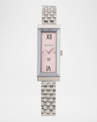 Gucci 14x34mm G-Frame Small Rectangular Watch with Bracelet Strap