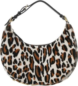 Fendi Borsa a spalla Fendigraphy leopardata piccola - Bianco
