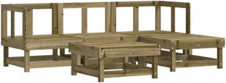 vidaXL 5 Piece Garden Lounge Set Impregnated Wood Pine vidaXL