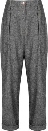 Brunello Cucinelli Dames, Broeken, Grijs, Maat: M