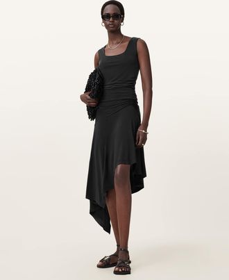 AllSaints Cupro Tami Curpo Slim Top, Size: UK 16/US 12