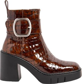 The Art Company Womens 1979 Heeled Boot In Tan Patent Croc