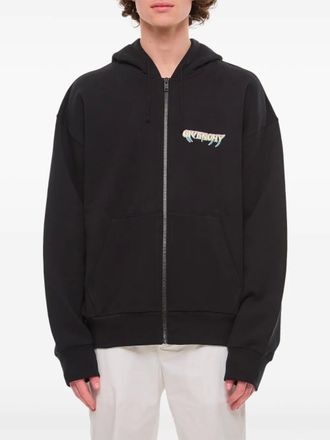 Givenchy GIVENCHY World Tour fleece boxy hoodie - Zwart