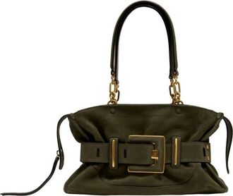 Balmain Shoulder Bags, female, Green, Size: ONE SIZE Anthem Shoulder Bag