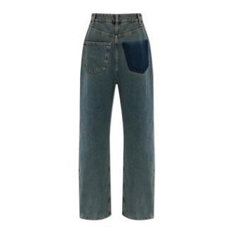 Maison Margiela Wide Jeans, female, Blue, Size: W26 Wide-leg Jeans