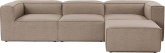 Hanah Home Sof&aacute; Modular Componible De 4 Plazas Con Reposapi&eacute;s En Lino Fora - Beige