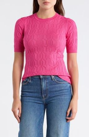 M Missoni Girocollo Short Sleeve Sweater in Fuxia Tones at Nordstrom Rack, Size Medium