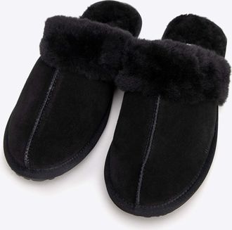 Wittchen Dames Su&egrave;de Leren Pantoffels Zwart Su&egrave;de Leer