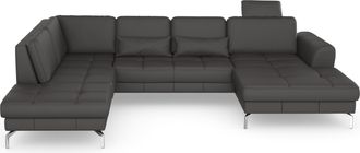 Sit&more Wohnlandschaft »Bendigo U-Form« inklusive Sitztiefenverstellung, Bodenfreiheit 15 cm, in 2 Fussfarben